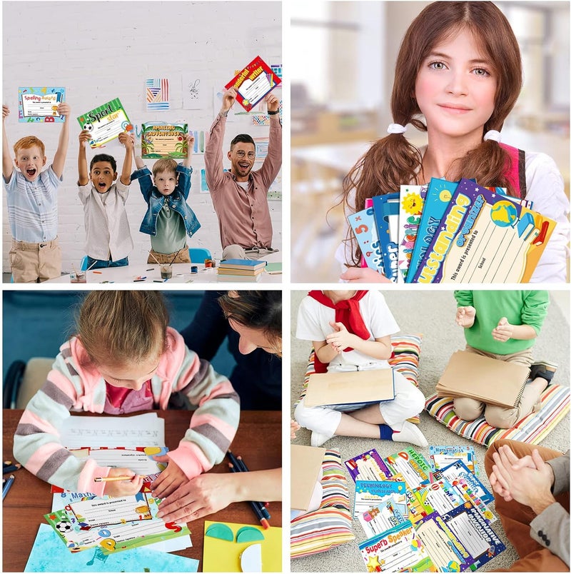 Sherr 60 Pcs Student of Award Certificates for Kids End of School Year Certificate of Achievement Student Recognition Award Achievement Graduation Teacher and Classroom Supplies (Kid) - Image 4